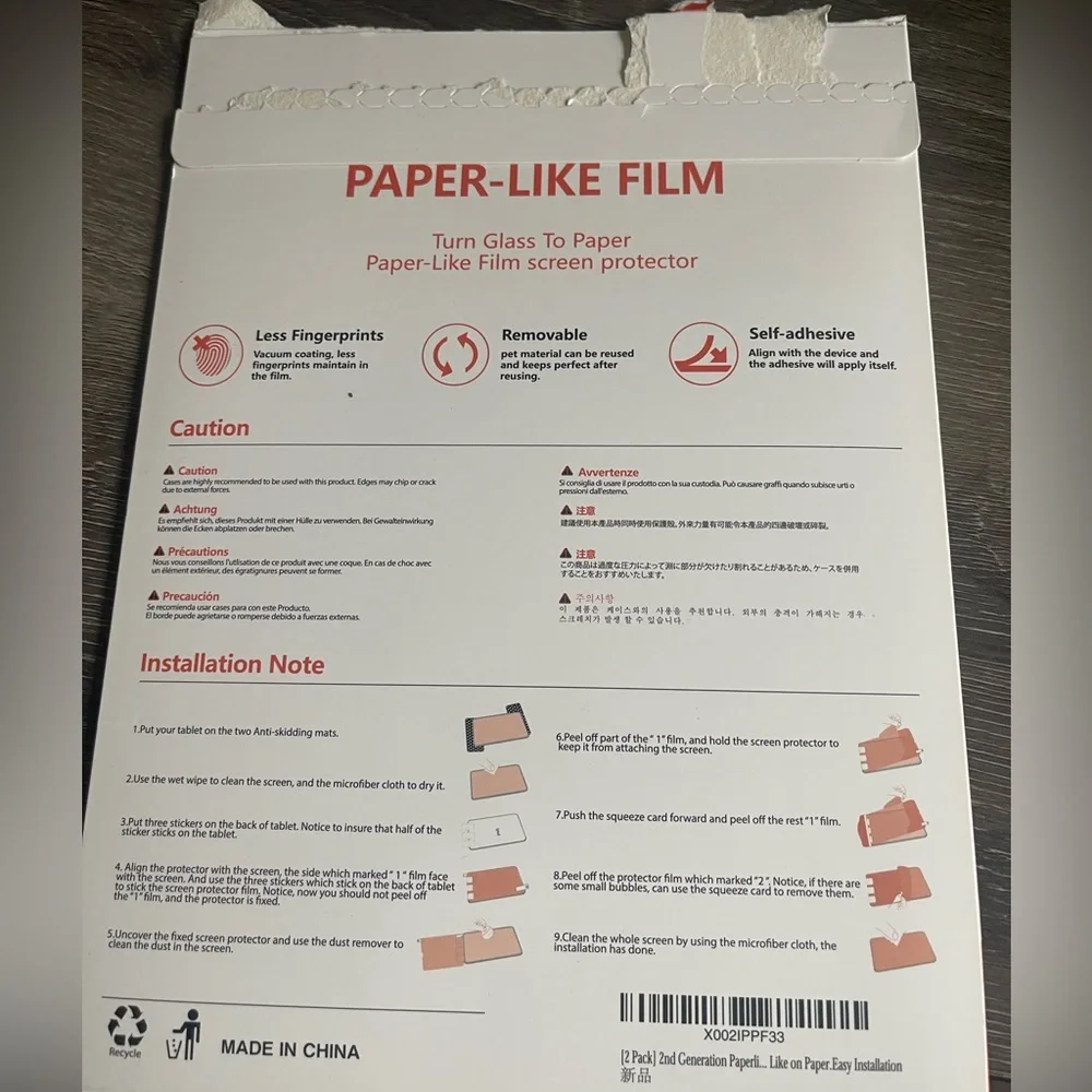 KCT - 2nd Gen Paper Like Film for IPad